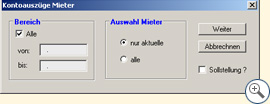 Maske Kontoauszug Mieter