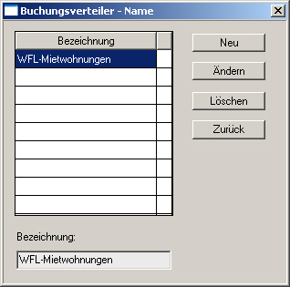 Maske Buchungsverteiler - Name